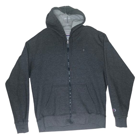 Champion Hoodie Mens Large Full Zip Pockets - Picture 1 of 6